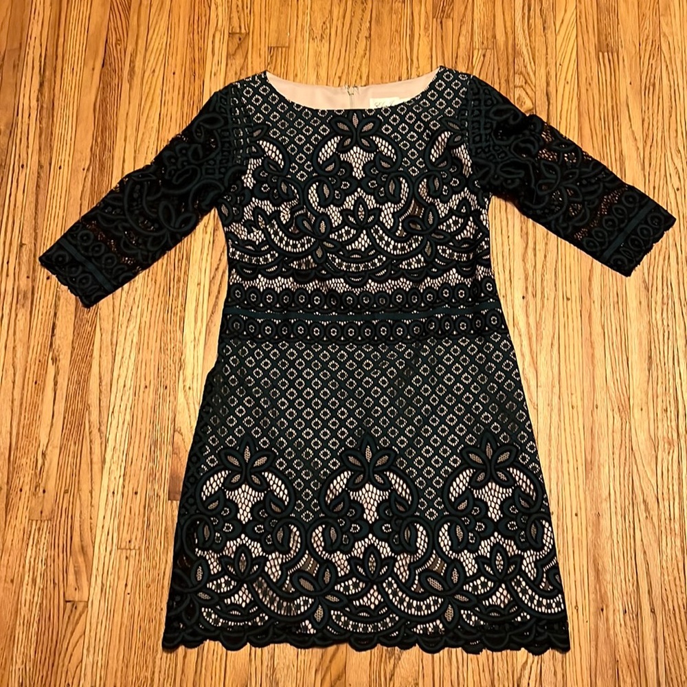 Eliza J Green Lace Dress